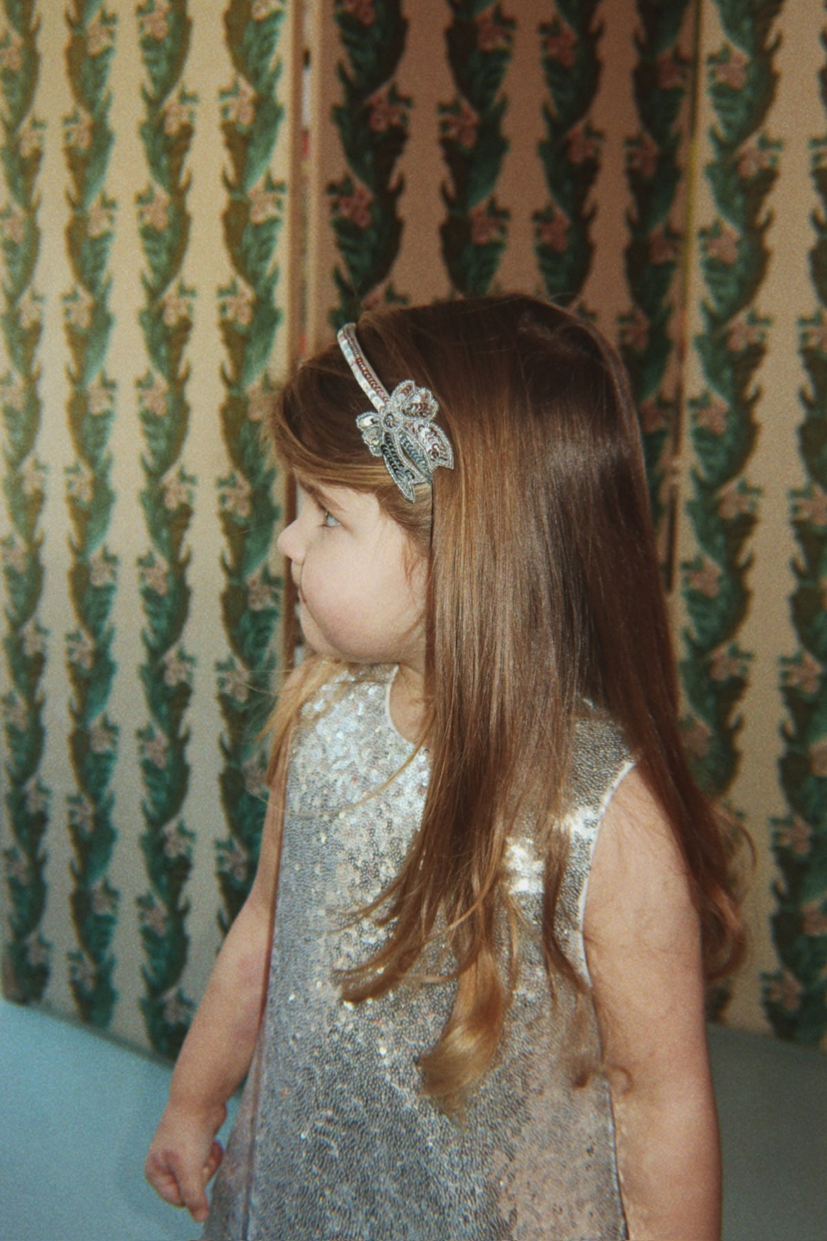 Diadema con Lazo de Lentejuelas Silver - Konges Sløjd