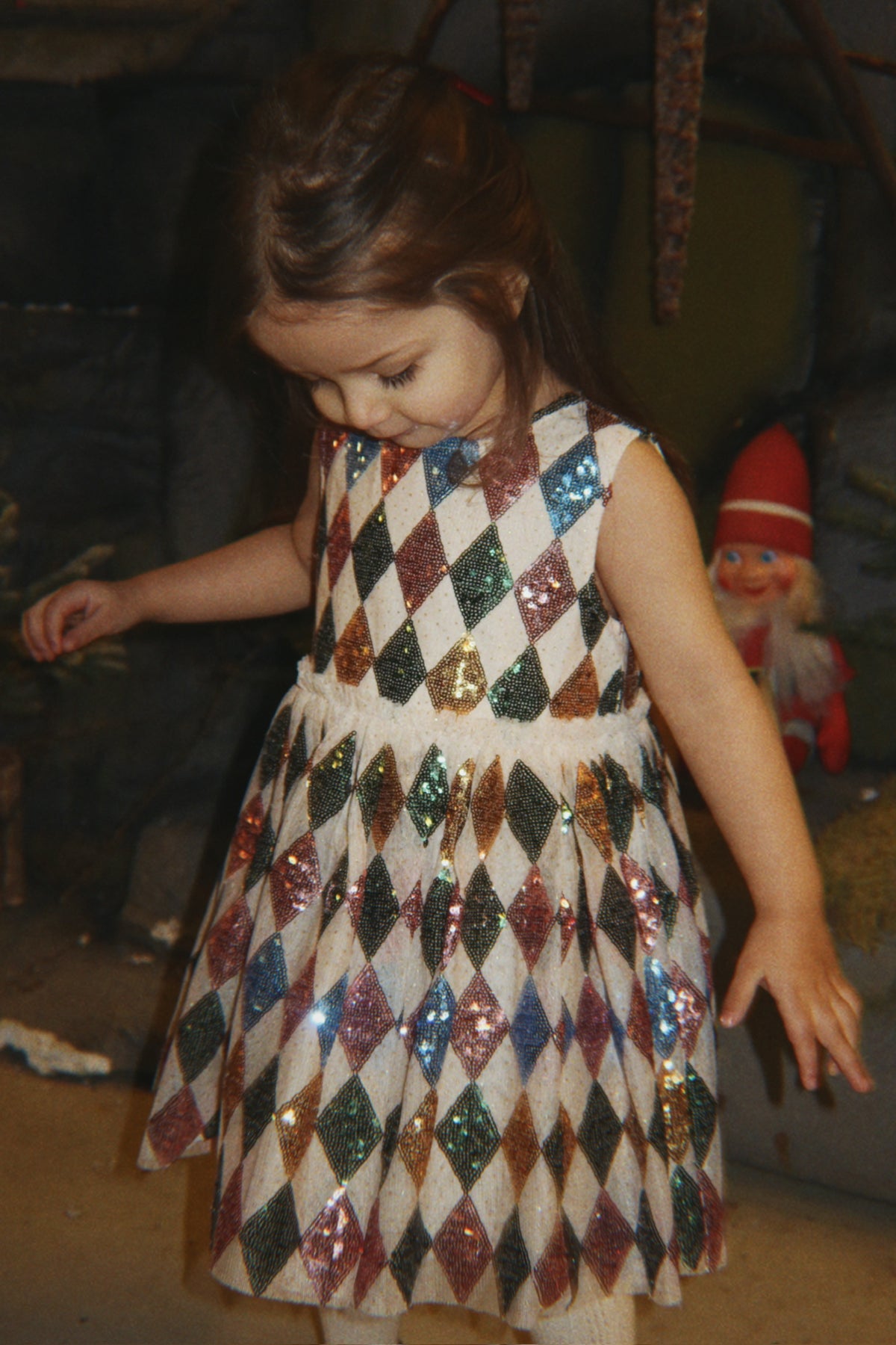 Vestido Arlequín Yvonne Harlekin Sequin - Konges Sløjd