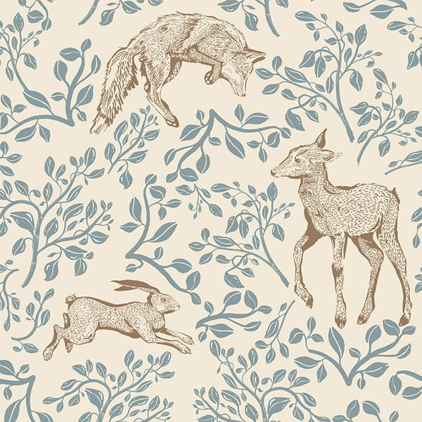 Animales del Bosque de Cuento Beige (Forest Animals and Fairytale Beige) – Dekornik