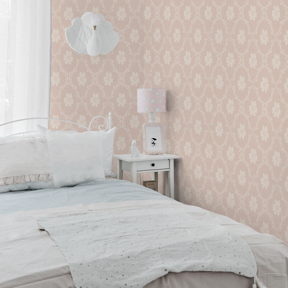 Patrón rosa estilo inglés antiguo (Pink Old English Pattern) – Dekornik