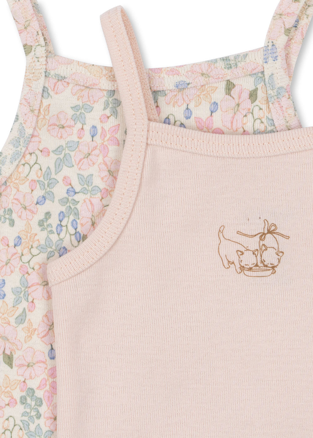 Pack de 2 Body de tirantes Fio OCS Prato Fiori AOP/Creole Pink – KONGES SLOJD