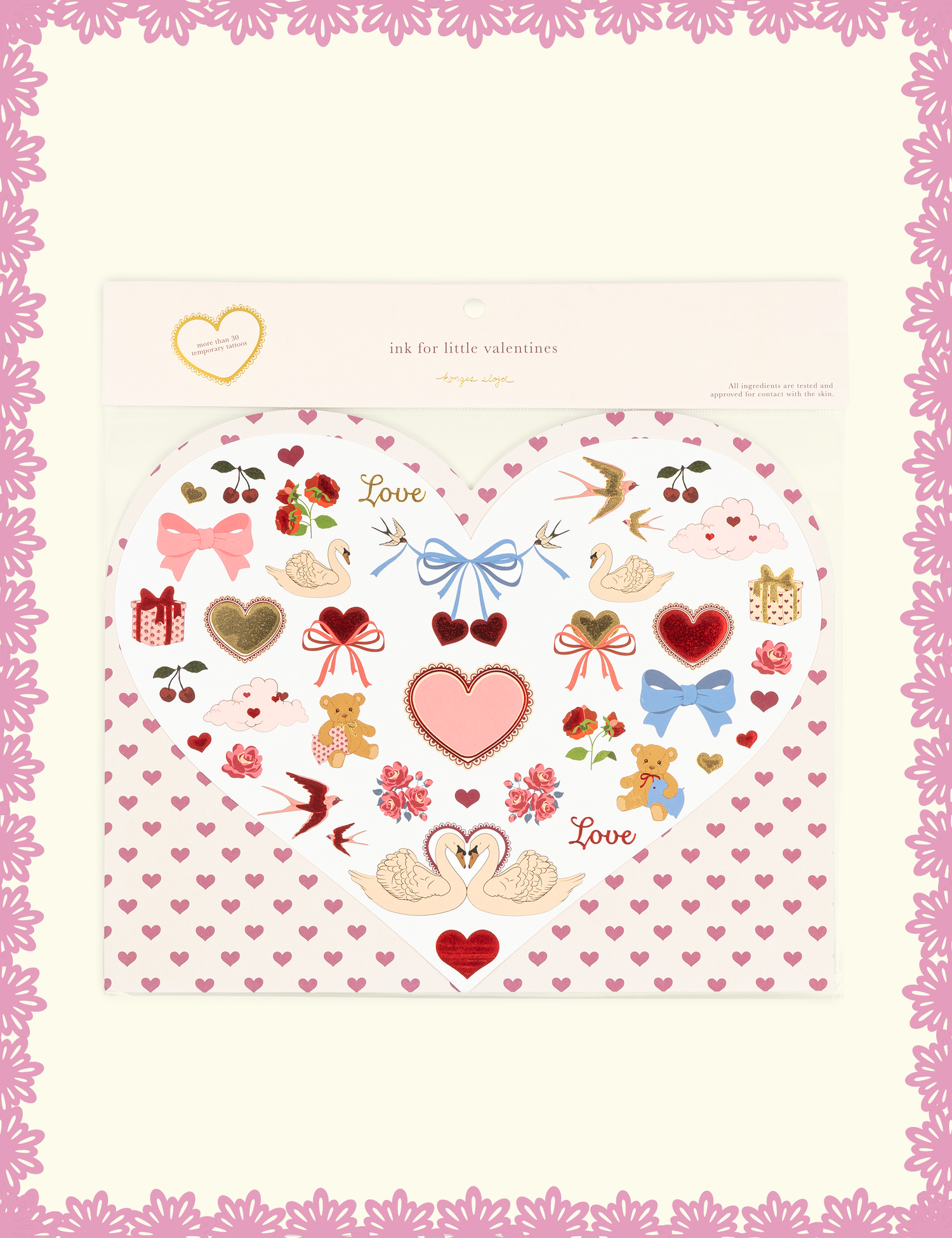 Set de Tatuajes Temporales Valentines - Konges Sløjd