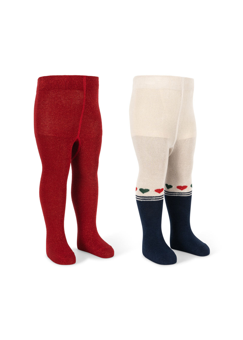 Pack de 2 Leotardos Lúrex Heart Mix – Konges Sløjd