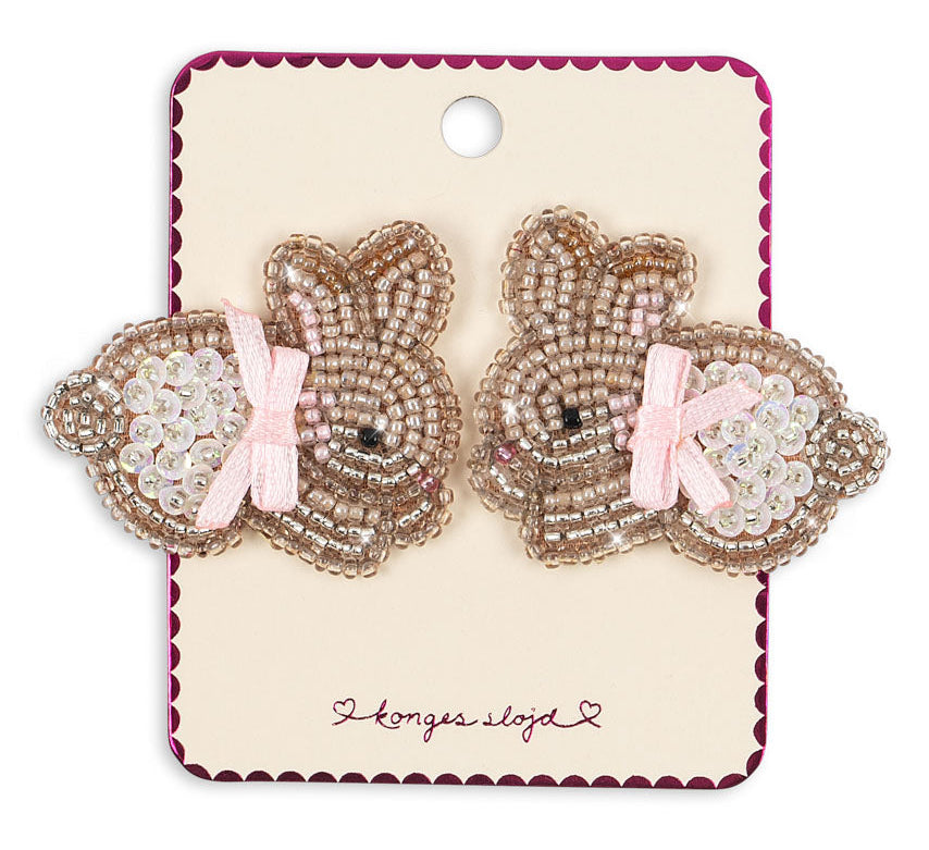 Pack de 2 clips para el pelo Beaded Bunny (Bunny) - Konges Sløjd
