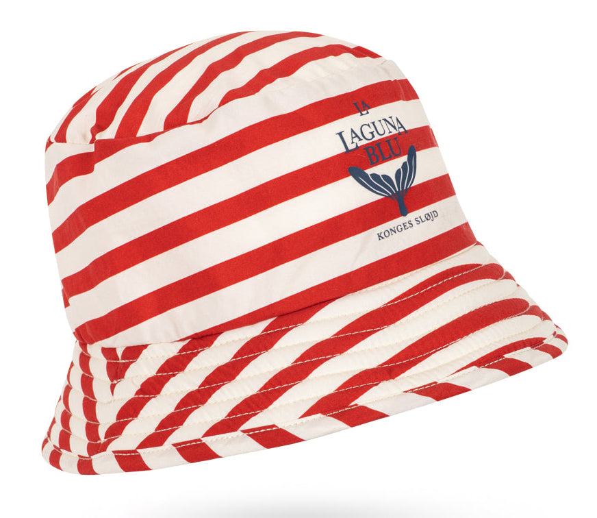 Gorro de sol Asnou Bucket (Stripe Rouge) - Konges Sløjd