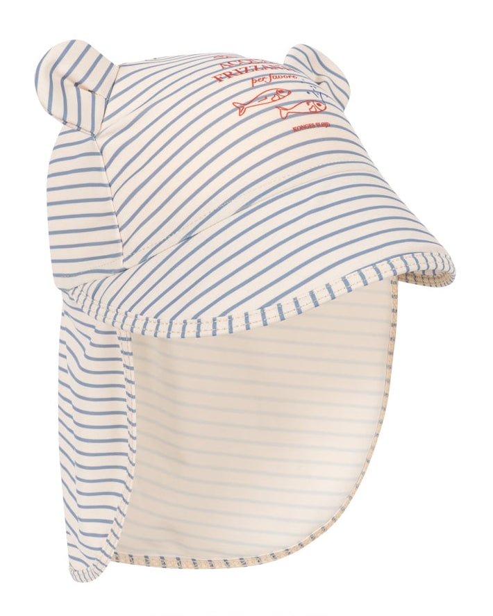 Gorro de sol Aster Bear (Stripe Bluie) - Konges Sløjd