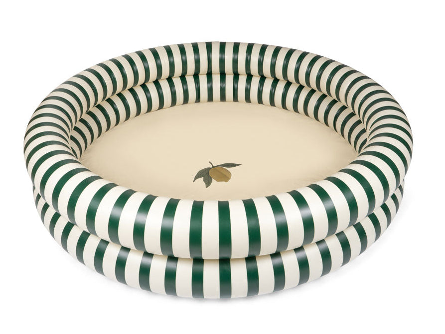 Piscina de 2 anillos básica (Grande) Green Stripe - Konges Sløjd