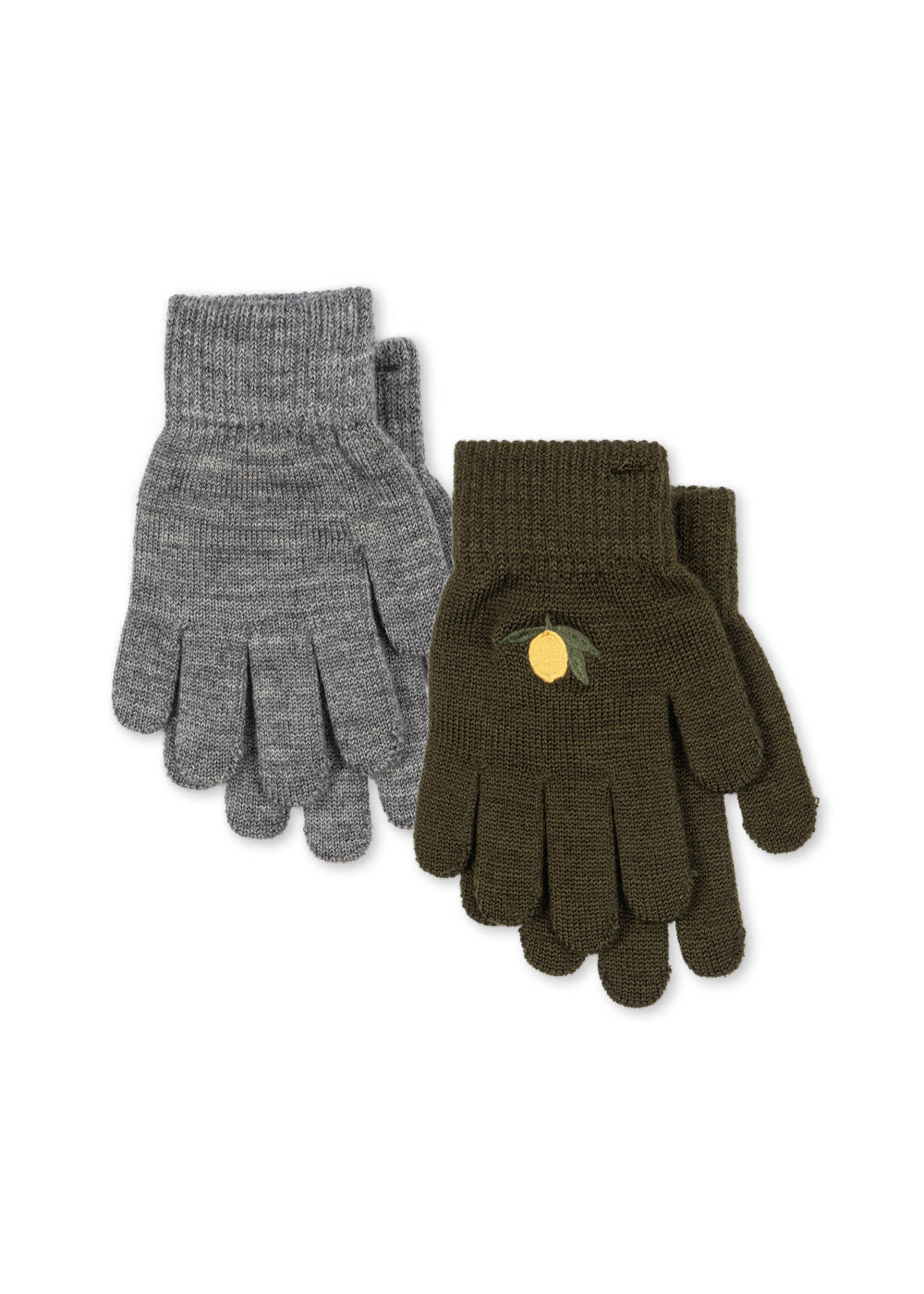Ravacables de punto 2 Pack Filla Gloves Kombu Green - Konges Slojd