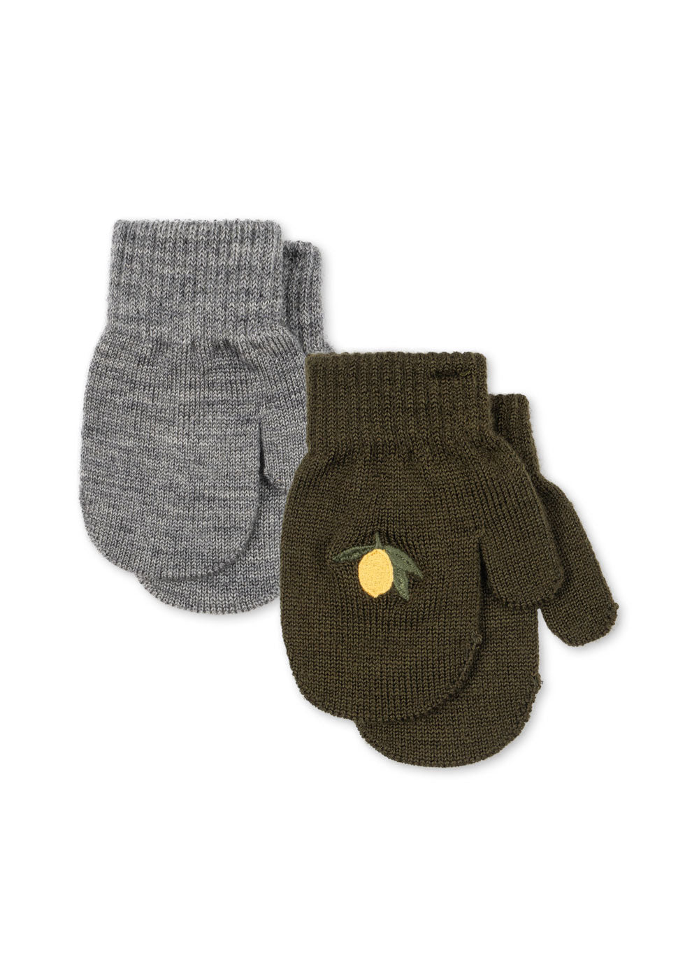 Manoplas de punto 2 Pack Filla Mittens Kombu Green - Konges Slojd