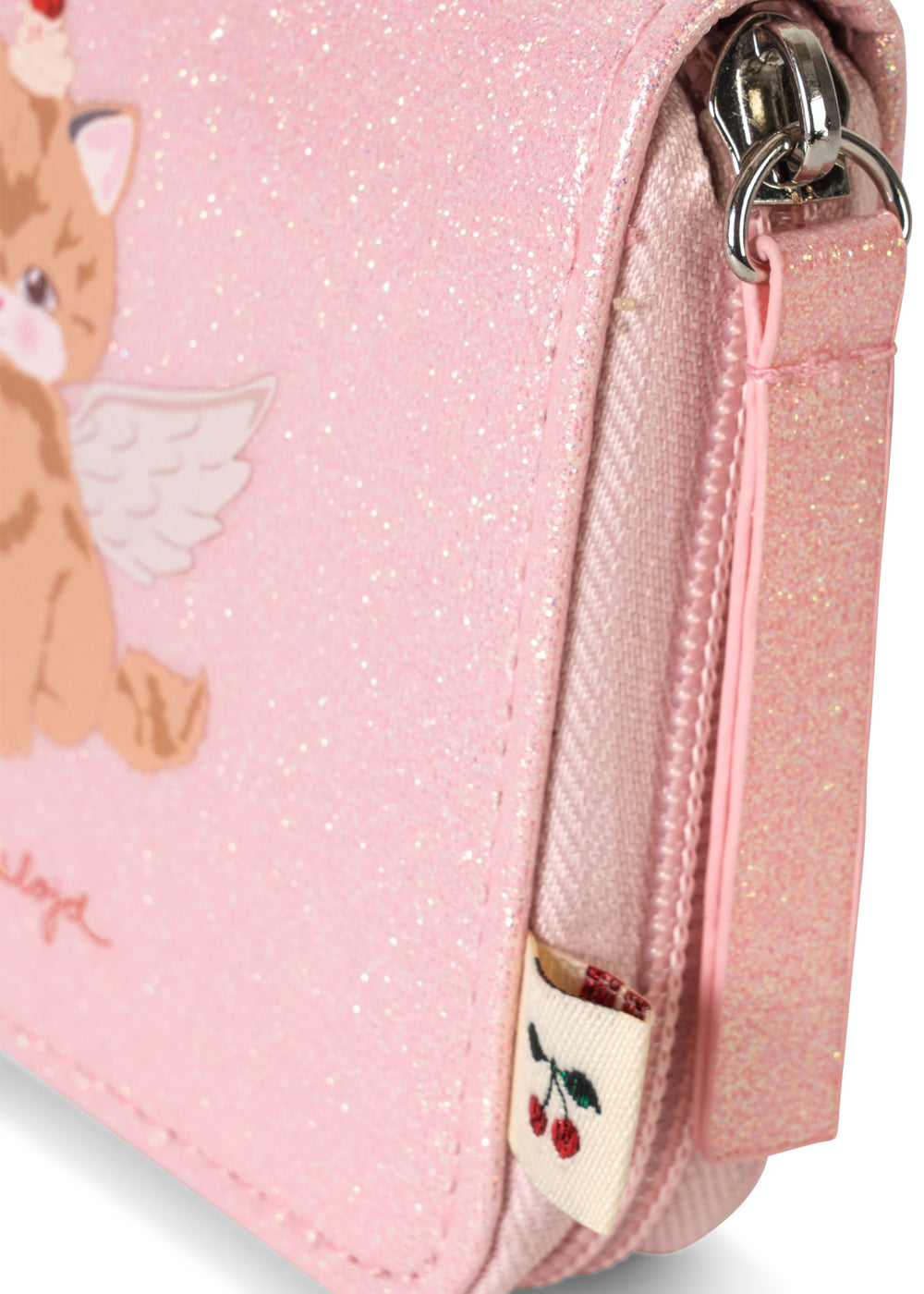 Cartera de Gato Cerise Glitter Pink - Konges Sløjd