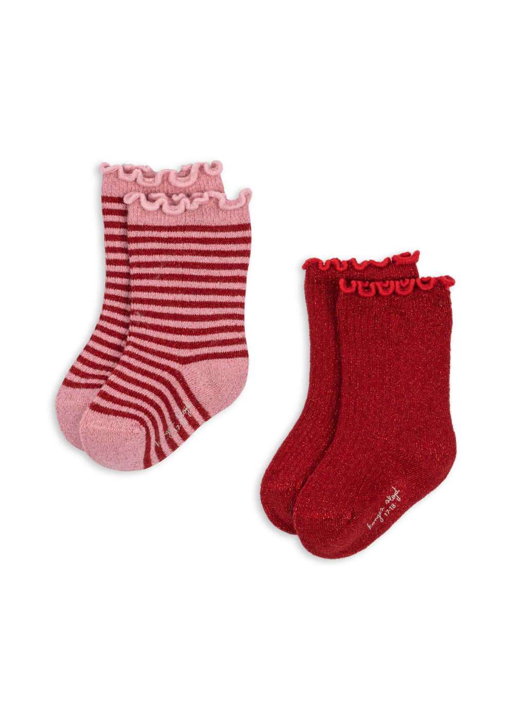 Set de 2 Pares de Calcetines con Purpurina Red Stripe - Konges Sløjd