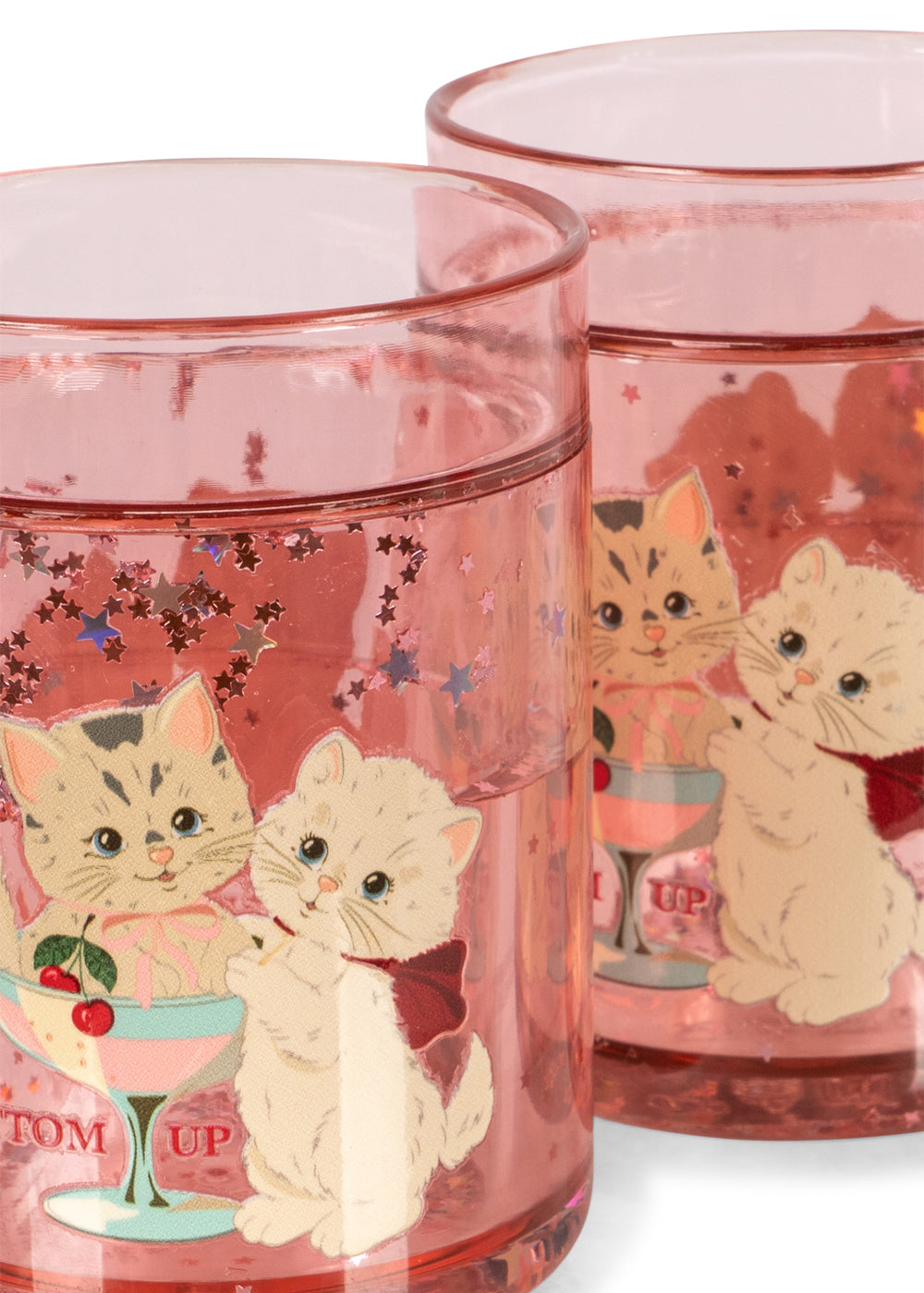 Set de 2 Vasos con Purpurina Rose Cat - Konges Sløjd