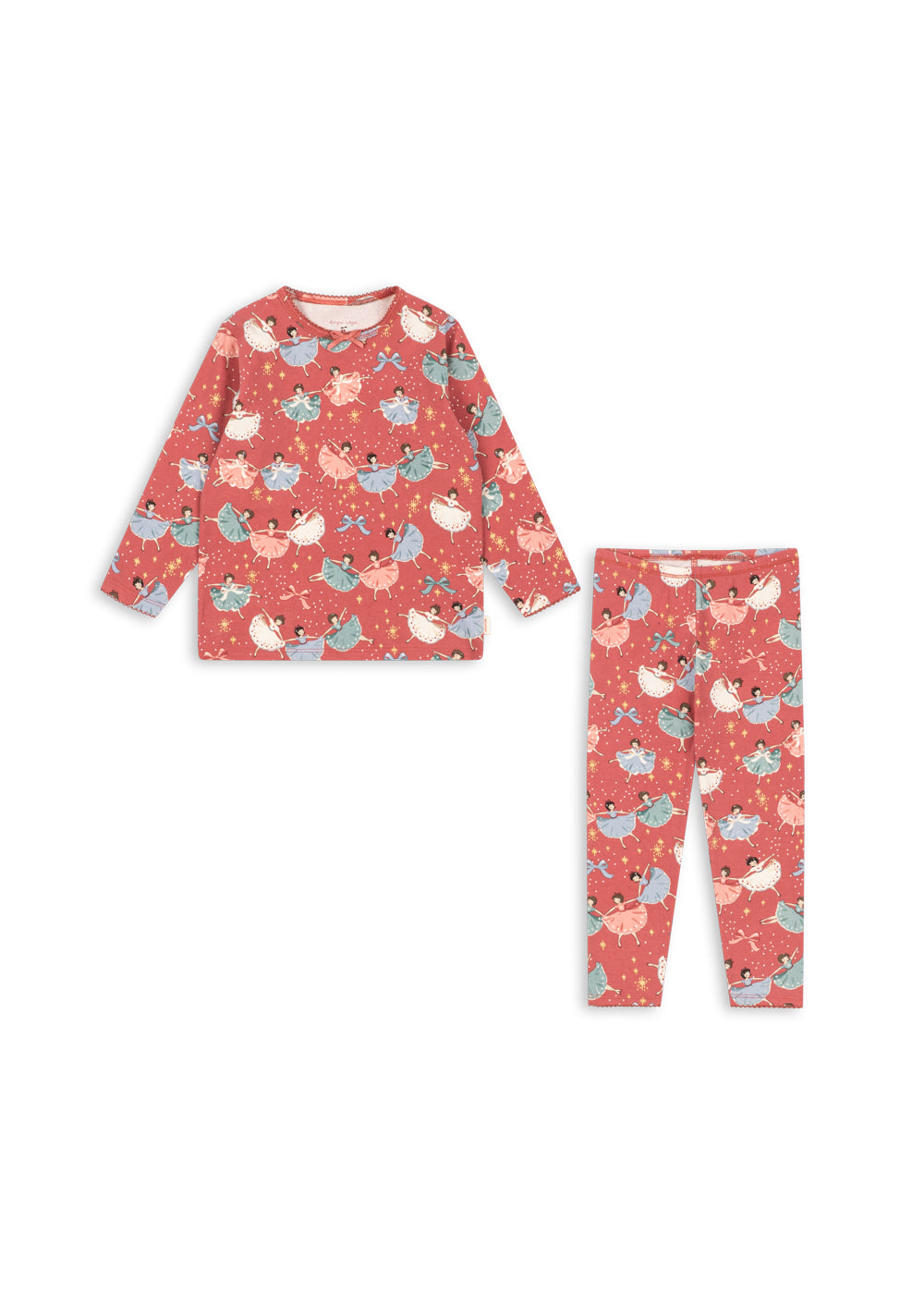 Set Básico de Blusa y Pantalón GOTS Bow Ballerina Blush - Konges Sløjd