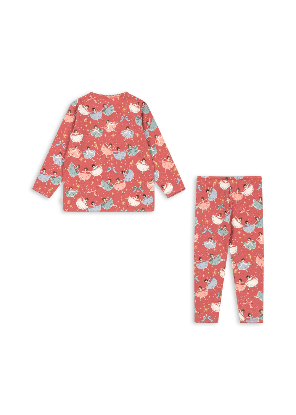 Set Básico de Blusa y Pantalón GOTS Bow Ballerina Blush - Konges Sløjd
