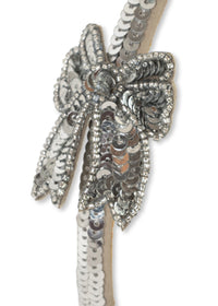 Diadema con Lazo de Lentejuelas Silver
