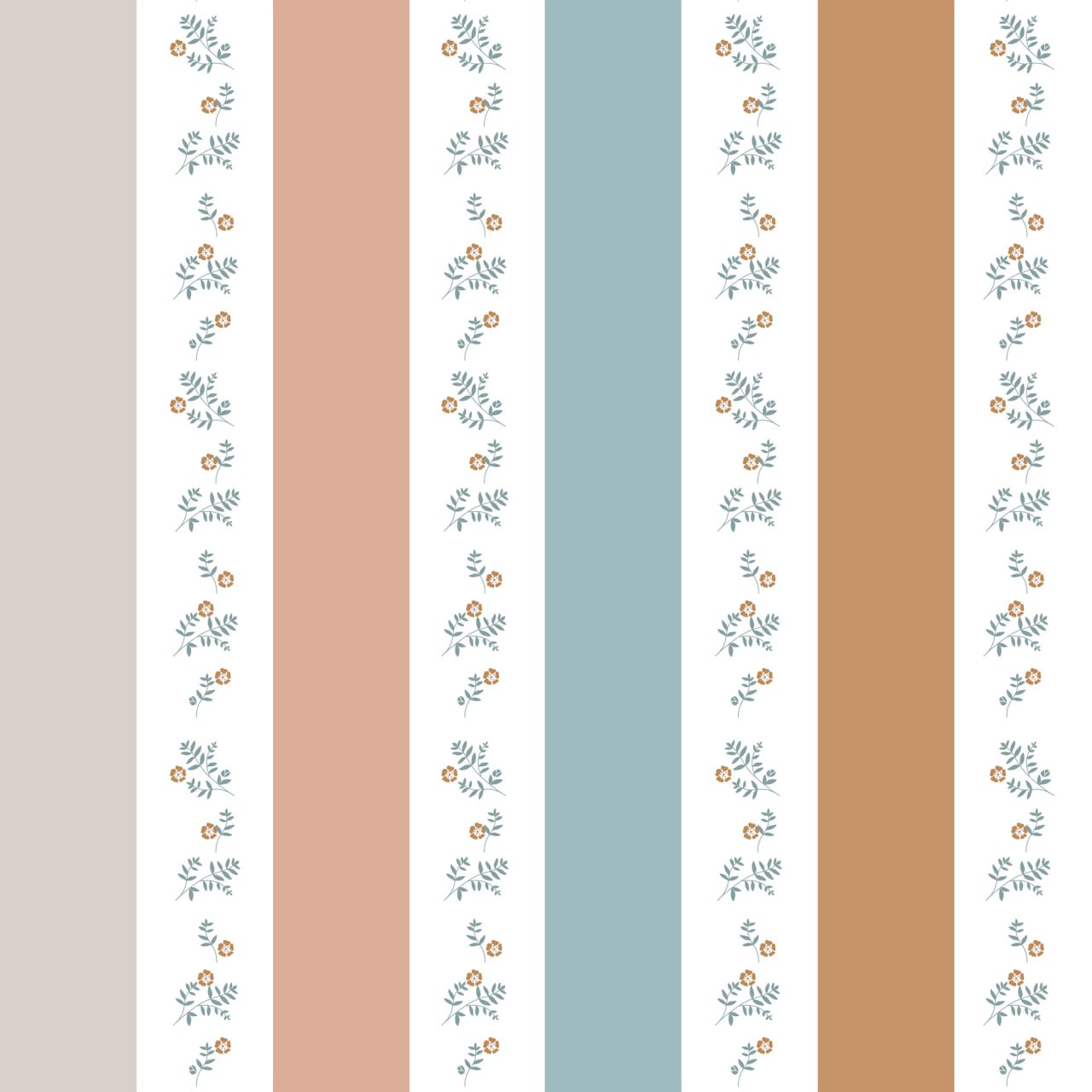 Portofino Colour Stripes with Rayas de Colores Portofino con Flores (Portofino Colour Stripes with Flowers) – DekornikWallpaper - - Stripe 100×280