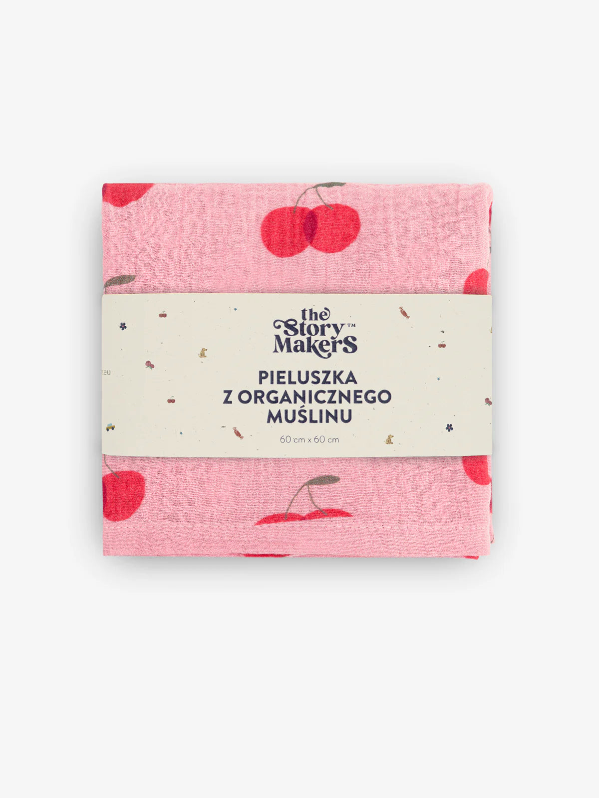 Pañal de muselina con dos cerezas