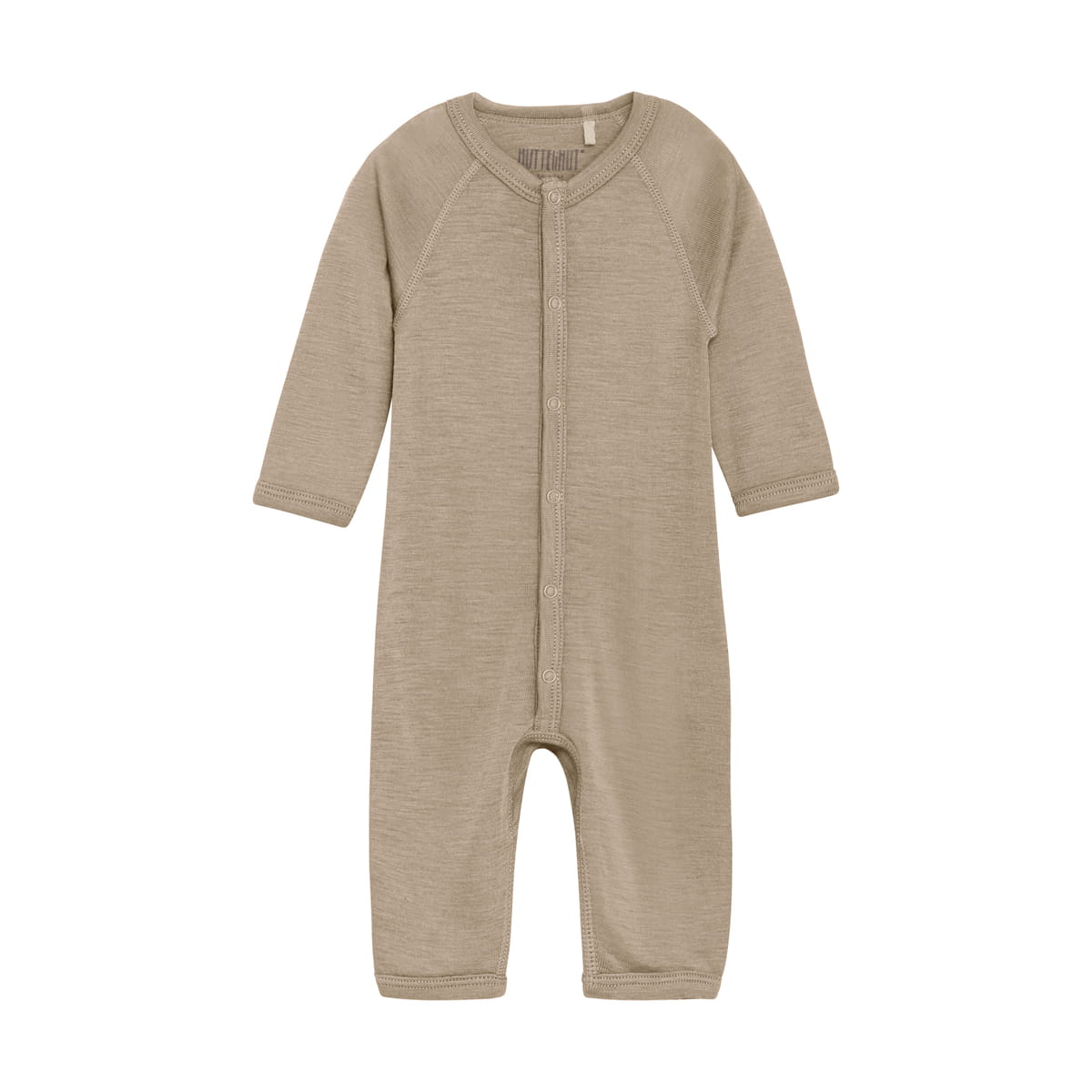 Pelele de lana y seda Suit LS Wool Light Taupe - Huttelihut