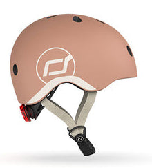 Casco de seguridad infantil LED XXS-S Mocha - Scoot & Ride