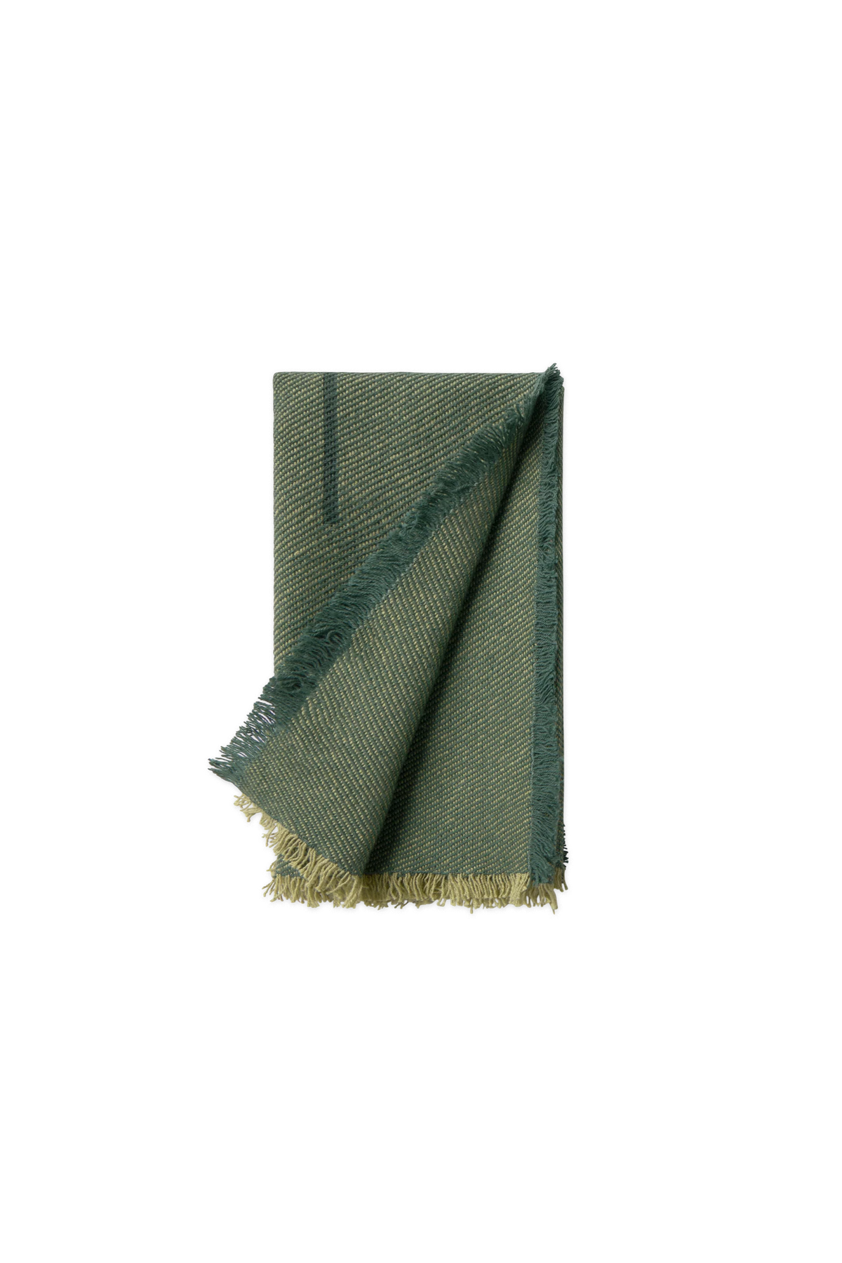Pack de 4 servilletas Vertical Duck Green de Lorena Canals.