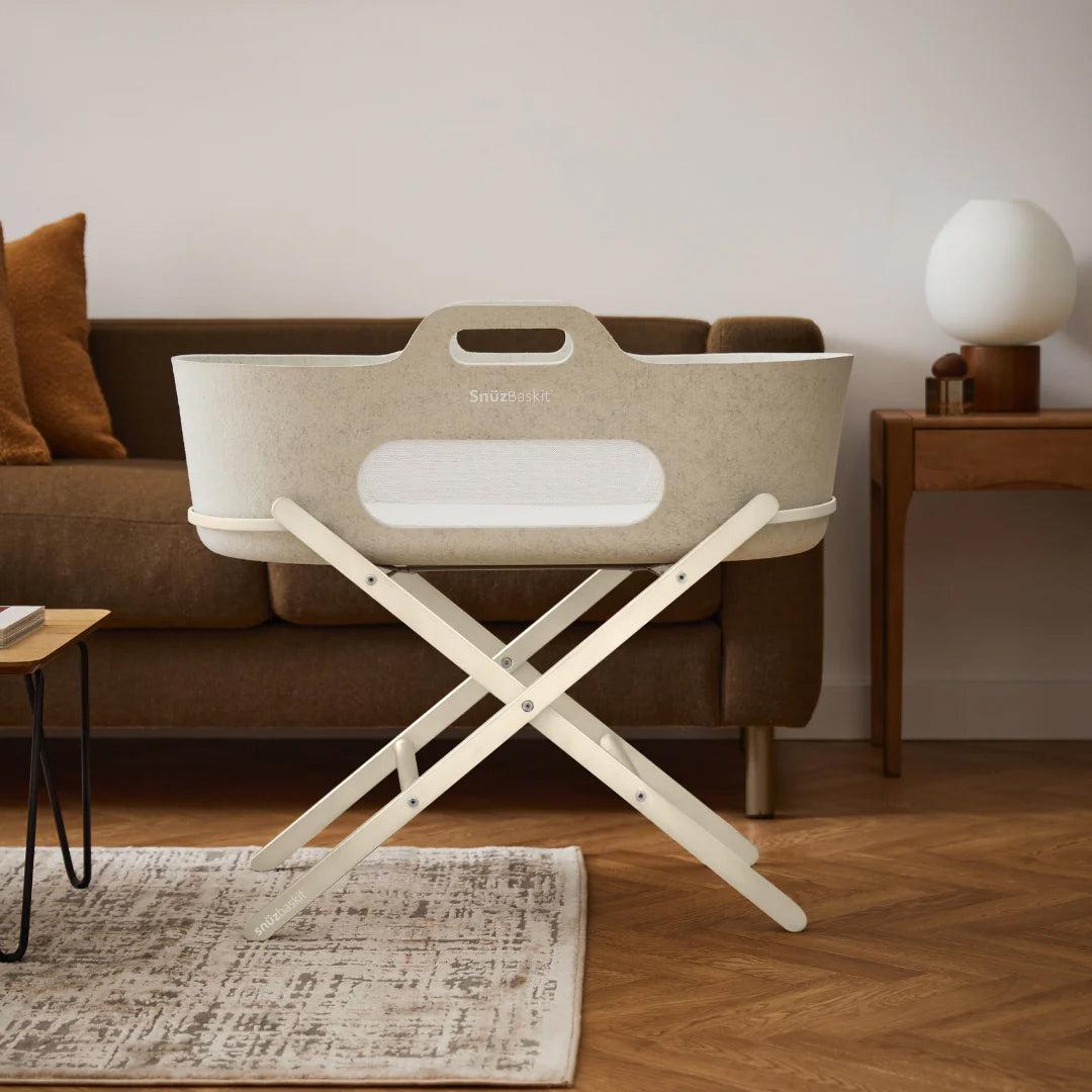 Set SnüzBaskit Moses Basket & Stand Barley / Cashmere - Snüz