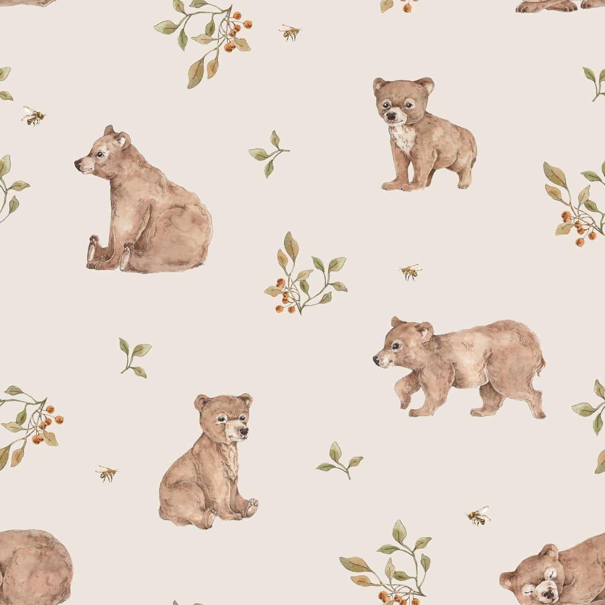 Papel Pintado Ositos (Little Bears Tapeta) – Dekornik