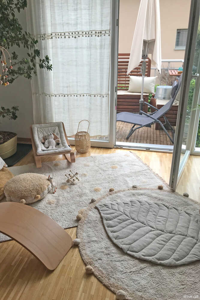 Alfombra lavable Bubbly Natural - Honey, imagen 4.