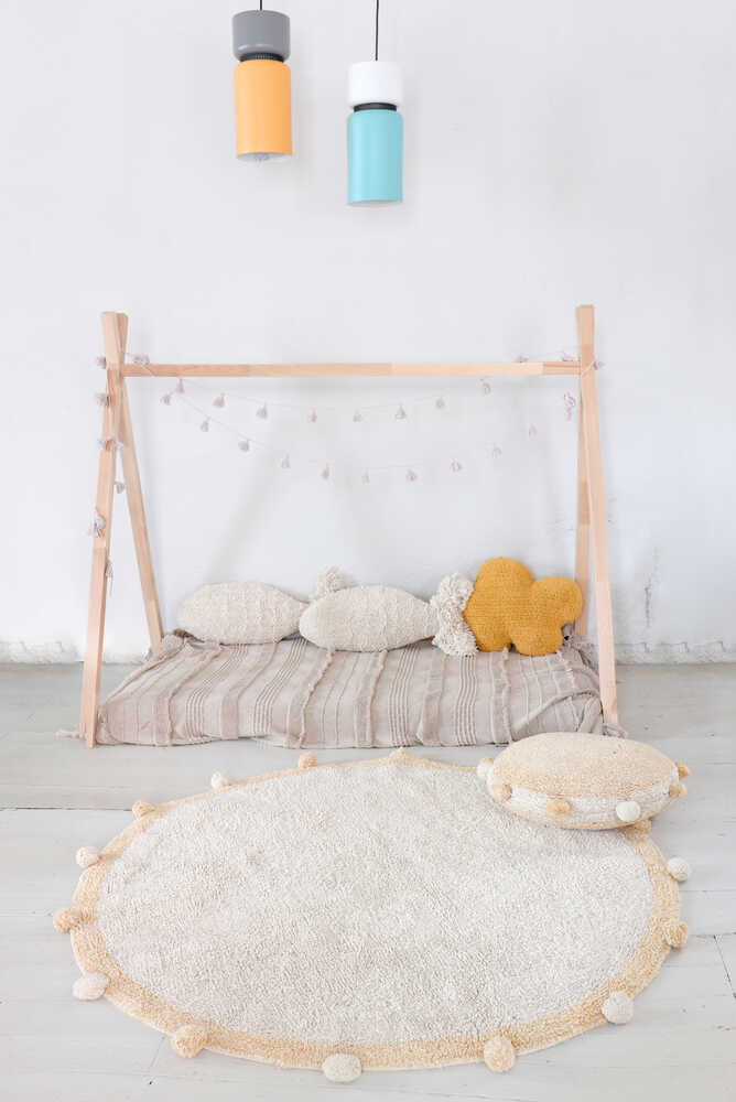 Alfombra lavable Bubbly Natural - Honey, imagen 5.