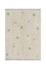 Alfombra lavable Hippy Dots Natural - Olive de Lorena Canals.