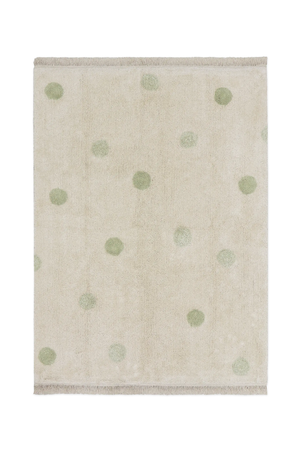 Alfombra lavable Hippy Dots Natural - Olive de Lorena Canals.