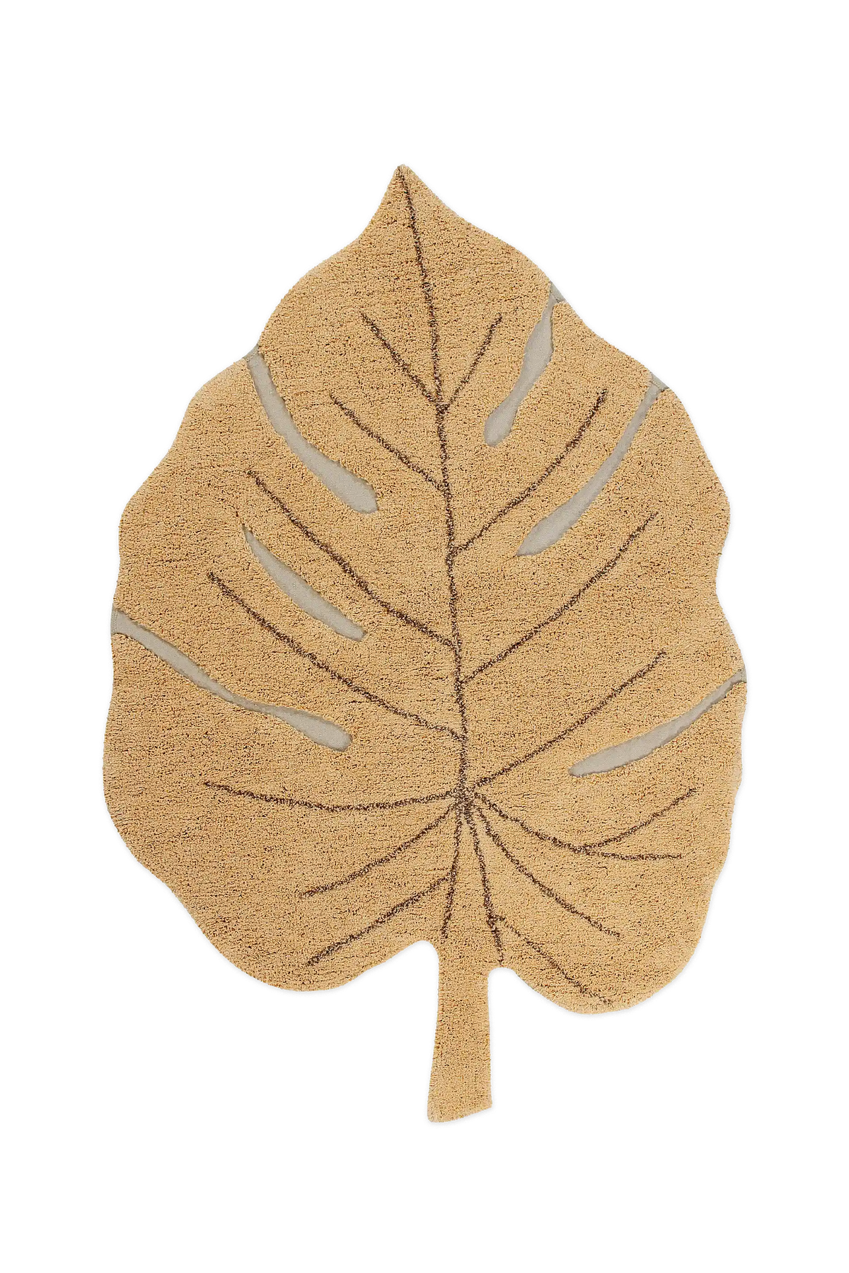 Alfombra lavable Monstera Honey de Lorena Canals.