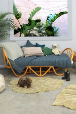 Alfombra lavable mini Monstera Olive, imagen 2.