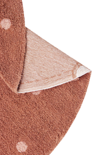 Alfombra lavable redonda Dot Chestnut, imagen 5.